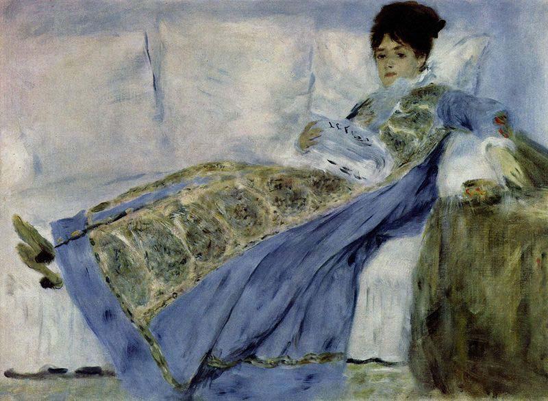 Pierre-Auguste Renoir Madame Monet auf dem Divan Sweden oil painting art